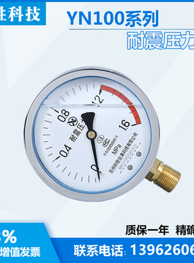 YN100 1.6MPa 耐震压力表 抗震压力表 防振压力表  苏州轩胜仪表