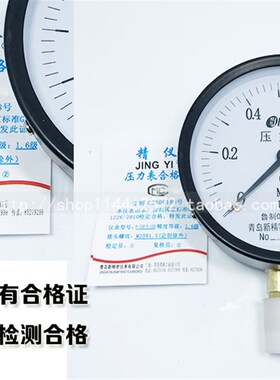 青岛精仪Y100普通压力表 水压表 气压表Y-100气泵压力表0-1.6MPA