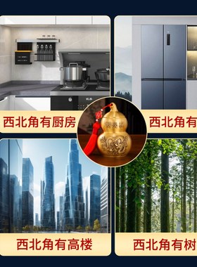 避火龙瓶子厨房西北角黄铜葫芦壁火龙瓶罐水晶碎石大号必火龙摆件
