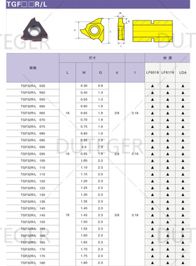 DESKAR戴斯卡切槽刀片TGF32R100 LDA 033-300钢件不锈钢