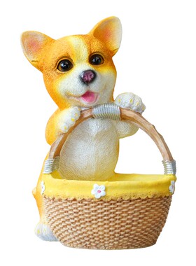 狗摆件玄关收纳摆件美式家居饰品客厅装饰门口鞋柜上放钥匙小摆设