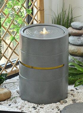 简约轻奢流水摆件现代极简欧式客厅加湿器招财喷泉造景公司开业礼