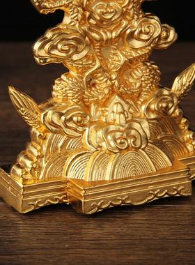 密宗 合金龙座准提镜 法器摆件 随身准提佛母咒准提菩萨摆件