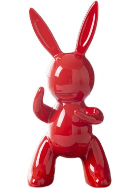 创意家居小兔子摆件客厅电视柜酒柜玄关装饰品陶瓷工艺品乔迁礼物