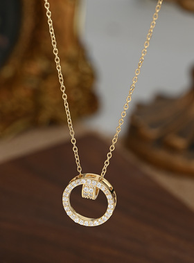 微镶锆石气质锁骨链女小众设计感小蛮腰项链精致简约颈链