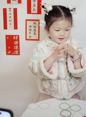 幼儿手镯女手串叮当镯一对手錬女夏玻璃手镯闺蜜首饰女生生日礼物