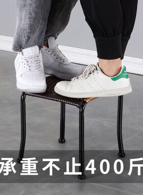 塑料换鞋凳门口穿鞋凳客厅方凳布艺小凳子沙发凳茶几板凳家用矮凳