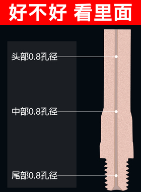 二保焊导电嘴二氧化碳气体保护焊枪二保焊机配件大全导电咀铜焊嘴