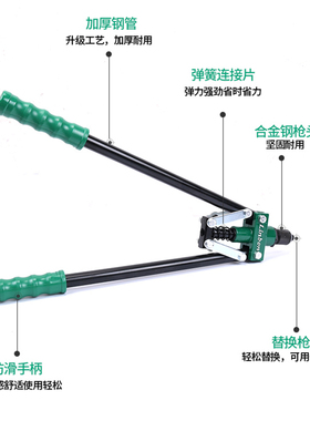 利豹铆钉枪拉钉钳小型拉钉铆抢家用手动省力铝合金抽芯铆钉拉铆枪