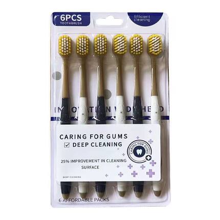 山姆同款牙刷软毛宽头6支装男女成人软毛现货清洁家庭旅行装护龈