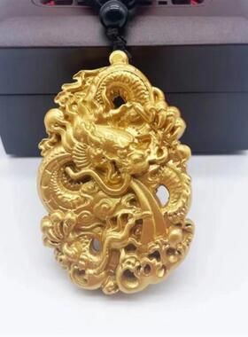 黄铜龙牌手把件家居摆饰电视柜酒柜摆件个性实心随身盘玩摆件