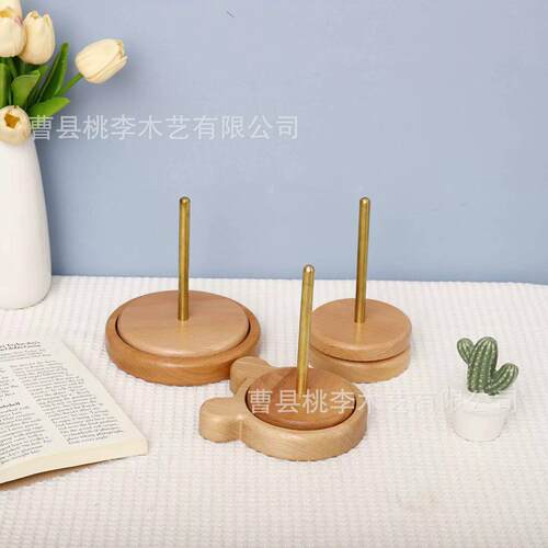 毛线轴手工编织绕线轴收纳神器辅助工具能转动木架旋转支架手工线 - 图1