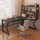 Corner desk bookshelf integrated student home study table combination desk bedroom hole board desktop computer table