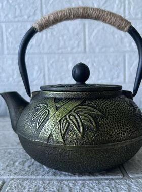 手工铸铁壶家用烧水壶生铁茶壶新中式装饰摆件茶室博古架复古茶具
