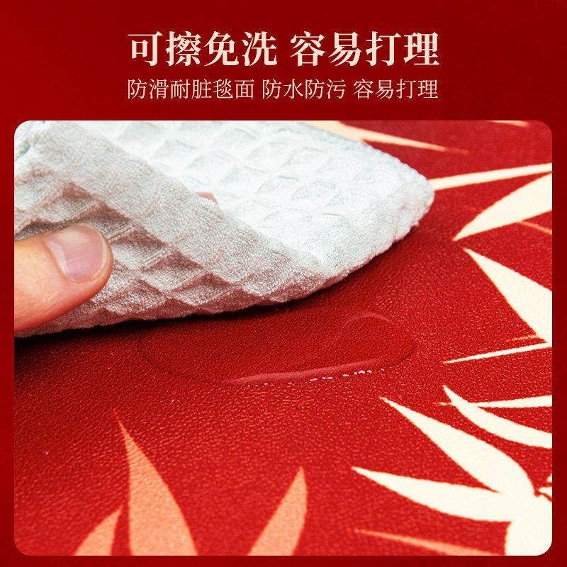 Chinese style wedding bay window mat waterproof pvc wedding room decoration red festive bedroom balcony mat home window sill mat