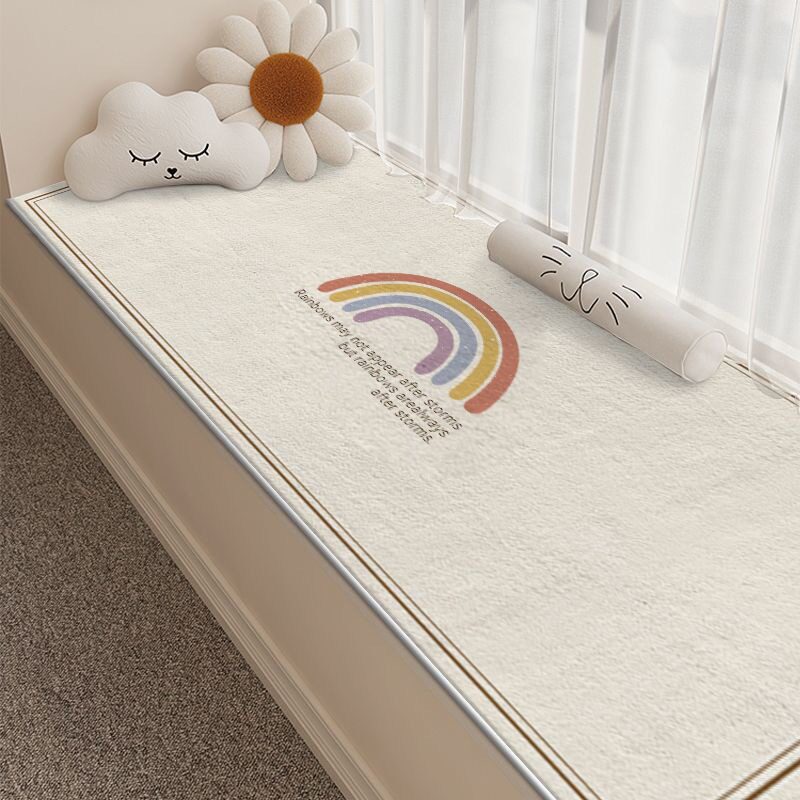 Internet celebrity bay window mat window sill mat 2026 new ins style master bedroom balcony mat autumn and winter plush mat bedroom bedside blanket