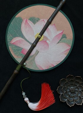 古风紫竹腰扇中国风卷扇可折叠便携手工古典中式汉服35cm短柄扇子