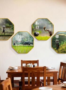 饭店装饰画餐饮餐馆背景墙上氛围布置挂画农家乐大排档火锅店壁画
