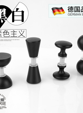 不锈钢拉手单孔实心加厚浴室小拉手淋浴房玻璃门把手单粒