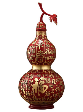彩铜葫芦摆件开盖百福空心铜葫芦福禄新年吉祥客厅家居玄关装饰