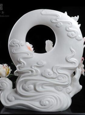 前程似锦德化陶瓷升职升迁领导上司家居办公室礼品礼物工艺品摆件