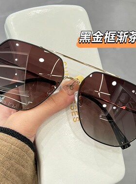 男士偏光防紫外线墨镜适用于大脸时尚太阳眼镜 黑框黑灰片设计 驱