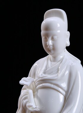 陶瓷文昌帝君神像家居文曲星人物工艺品白瓷客厅书房书桌装饰摆件