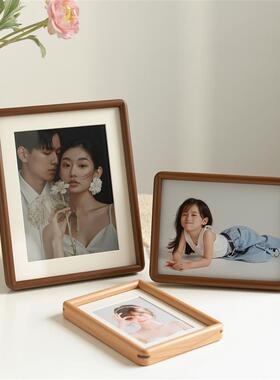 结婚照登记照相框摆台实木洗证件照婚纱照做成高级感摆件6六寸