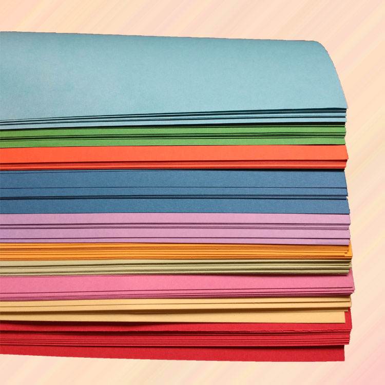 A4 copy paper color printing paper 160 grams a4 color cardboard handmade paper paper cutting material 10 color paper free shipping
