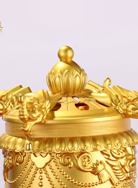 电动转轮西藏插电桌面摆件金转桶家用客厅藏族装饰品转金桶转经简