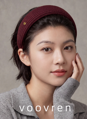 voovren针织复古秋冬发箍加宽头箍发卡短发女高颅顶2026新款发饰