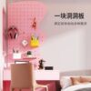 Solid wood hole board custom entry entrance wall hanging board storage rack wall partition storage shelf wall display