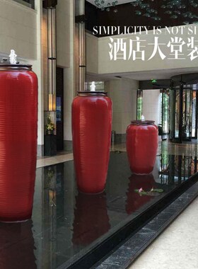 鱼池庭院陶瓷花瓶喷泉流水摆件循环陶罐现代轻奢水景落地景观院子