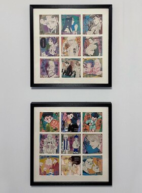 杯垫收纳相框排球少年周边展示架谷美谷子九宫格可挂可摆保护套