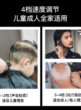 理发器电推剪头发神器男士剃须刀一体机电推子家用自助剃光头电动