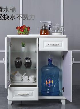 欧式茶吧机2025新款全自动餐边柜子白色智能实木消毒柜冷热饮水机