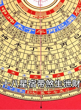 懿福堂8寸24层三合盘八面激光风水罗盘高精度罗经仪送罗盘三脚架