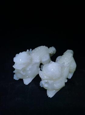 玉石貔貅 客厅玄关软装饰电视柜博古架摆件 神兽皮休店收银台摆设