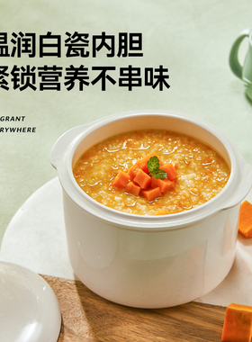 浦利顿炖盅隔水炖家用煮粥专用锅多功能煲汤陶瓷迷你电炖锅带蒸笼