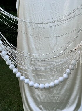 巨大珍珠串 婚礼摆件挂吊装饰打卡点店铺陈列拍照道具背景墙橱窗