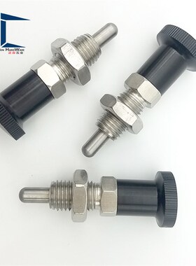 旋钮柱塞复位型SXPKN不锈钢弹簧定位柱螺丝SXPAN伸缩分度销M5-M16