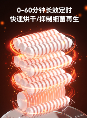商用智能恒温消毒柜24小时恒温0到60分钟定时紫外线臭氧热风烘干