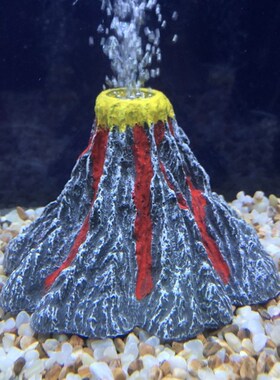 鱼缸造景水族箱造景鱼缸装饰布景假山火山七彩气泡石增氧泵LED灯