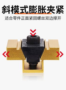 ok夹具工装 cnc加工中心电脑锣ok夹膨胀夹紧块侧顶固定工装治具