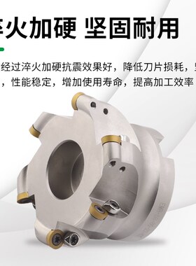 圆鼻飞铣刀盘EMRW5R/6R63/80/100面铣刀盘加工中心圆弧球面铣开粗