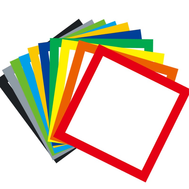 Square cardboard square colored lens frame cardboard blank painting core children's art handmade hard cardboard creative