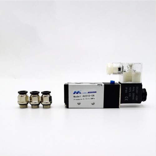 悍马进口圈AirTAC款电磁阀4V210-08/4V310-10/4V410-15/06B/DC24V - 图1