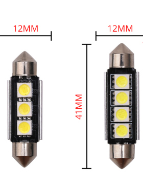 汽车led阅读灯车内灯室内灯后备箱灯车内灯后尾灯双尖灯T10灯12伏