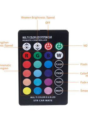 新款T10七彩遥控示宽灯 RGB COB示宽灯 t10七彩爆闪灯汽车行车灯