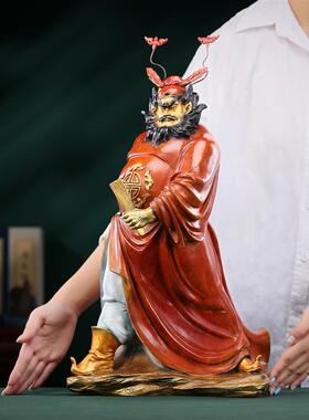 彩铜《钟馗》摆件新中式家居玄功办公室装饰品桌面铜工艺品礼品